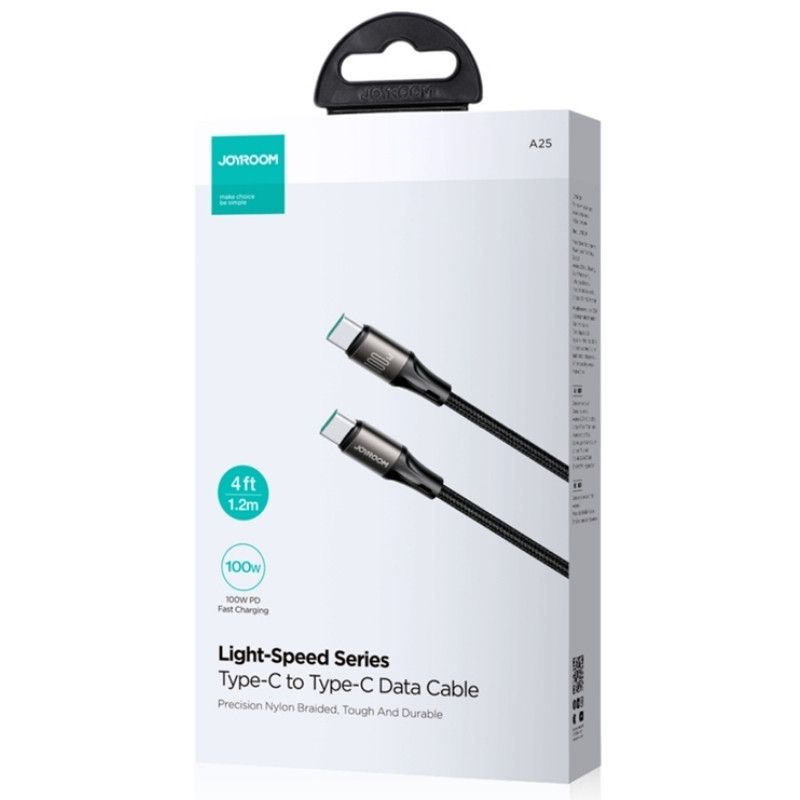 Joyroom Câble Light‑Speed Series 100 W USB‑C vers USB‑C 1,2 m (Noir) - Ítem2